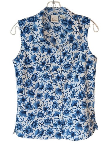 Top floreale senza - , maniche